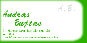 andras bujtas business card